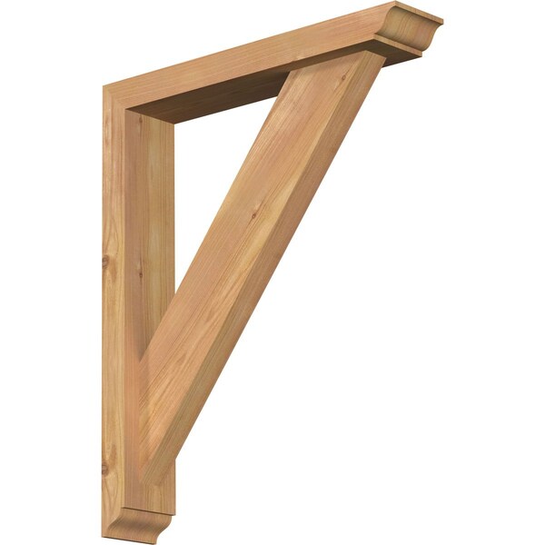 Ekena Millwork Traditional Traditional Smooth Bracket w/ Offset Brace, Western Red Cedar, 3 1/2"W x 18"D x 22"H BKT0402X18X22TRA01SWR - main